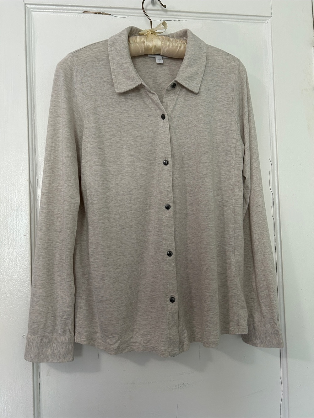 J. Jill Soft Button-Front Long Sleeve Shirt